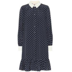 Tory Burch Cora Polka Dot Shirt Dress Sz 12